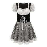 Bavarian Regionn Region N Festival Costume Gingham Pattern German Beer Girl