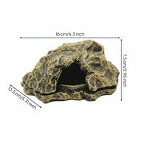 Pet Rock Hide Easy to Clean Fake Stone Hideout Stable Base for Aquatic Habitat