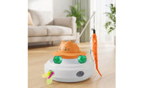 Electric Laser Toy with Feather Wand Indoor Automatic Laser Cat Toy Rotating Removable for Apartments