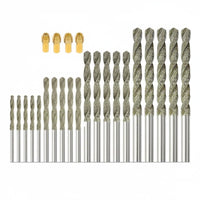 24 Pieces Includes 4 Brass Collets Crystal Drill Bit Set Rotary Tool Compatible Crystal Coated Rotary Tool Accessory for Hobbyists
