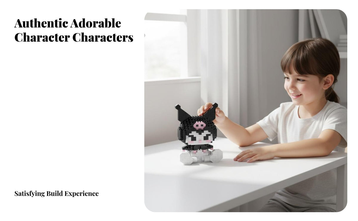 Cartoon Character Block Kit Cute Design Micro Construction Brick Kit Educational Value Mini Brick Model Set for Hobbyists, Adults, Office