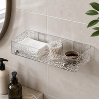 Luxury Wall-Mounted Bathroom Shelf with Towel Bar for Cosmetics and Toiletries, No-Drill Installation