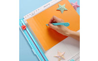 Multi-Function Paper Cutter Scoring Board Precise Cutting Paper Crease Guide Easy Fold Lines Trim and Score Board Double Measurement Measurements for Crafters, Scrapbooking, Card Making