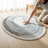 Light Luxury Irregular Shape Rug Easy to Clean Irregular Shaped Rug Washable Freeform Shape Carpet Soft Feel for Living Room, Under Coffee Table, Bedside, Bedroom