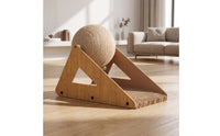 Interactive Triangular Cat Scratcher Multifunctional Triangle Cat Scratcher Sturdy Inclined Scratch Pad Wear-Resistant for Cats