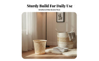 Hollow-Vented Wastebasket Uncovered Top Plastic Mesh Trash Can Lidless Paper Basket Modern Design Mesh Trash Can Easy to Clean