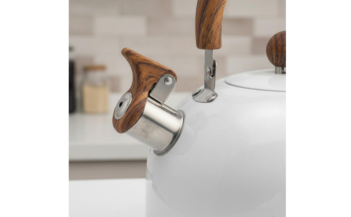 Stainless Steel Whistling Pot Loud Whistle Wood Handle Tea Kettle for Kitchen