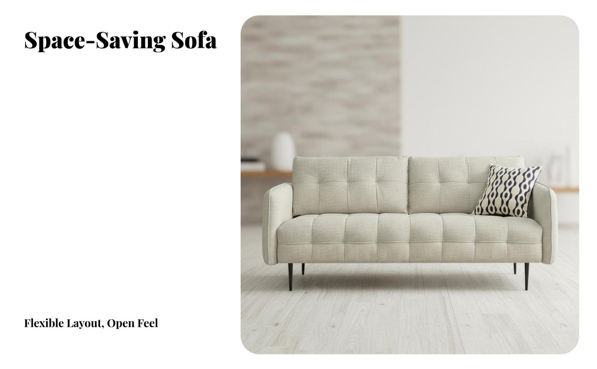 Nordic stylish 2-Seater Loveseat Modern Design Upholstered Two-Seater Small Space suitable for Sofa Minimalist design and aesthetic for Apartment Dwellers, pairs, property owners, Living Room, Lounge Area, Bedroom, Office