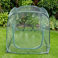Mini Greenhouse Zippered Plant Shelter with Cover Portable Greenhouse Light-Transmitting Grow Tent Heavy-Duty for Gardeners