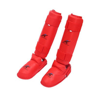 Hook-and-Loop Straps Karate Leg Guard Printed Logo Combat Arts Shin Guard Adjustable Fit Shin Guards Shock Absorption