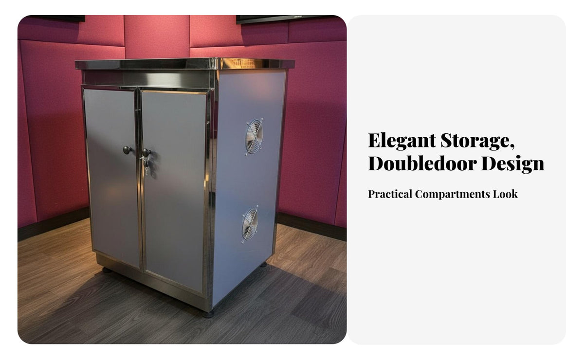Karaoke Apparatus Cabinet Large Capacity Multi-Tier Audio Cabinet Sturdy Duty Stereo Cabinet for KTV Managers, Bar Owners, Nightclub, Music Room