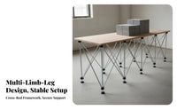 Foldable Radiating Leg Table Base Foldable Radiating Leg Workbench Stand Folding Design Portable Work Table Legs for Woodworkers, DIY Enthusiasts