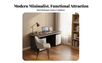 Executive Desk with Drawers Spacious Desktop Modern Executive Desk with Storage Multi Functional Computer Table for Executives, Adults, Study, Bedroom