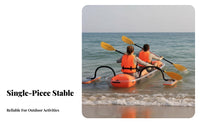 Sit-on-Top Fishing Kayak Unibody Construction Single-Person Kayak Sturdy Paddling Boat for Anglers, Aquatic Activities Aficionados, Lakes, Waterways