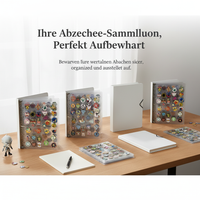 Anime Badge and Keychain Collector Album for 58mm/75mm Badges, A5/A4 Display Storage Book with Multi-Grid Pages