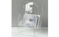 Acrylic Magazine Rack Glossy Finish Magazine Rack Handle Opening Stand