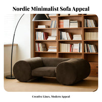 Light Luxury Straight-Line Three-Seater Sofa Italian aesthetic Living Room Seating Retro Aesthetic Couch Minimalist Design for Apartment Dwellers, Homeowners, Interior Designers, Home, Lounge Area, Office