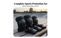 6 Pieces Knee Elbow Wrist Guard Set Adjustable Straps Blading Pads Impact Resistant Skating Pads Kit for Adults, Teens, Scootering, Biking
