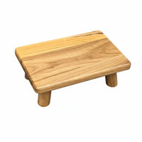 Vintage Design Four-Legged Footstool Multi-Purpose Short Rectangular Footstool Compact Size Low Stool Lightweight for Children, Homeowners, Removeice Workers, Living Room, Bedroom, Entryway, Bathroom