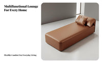 Modern Minimalist Design Elephant Ear Daybed Light Luxury Aesthetic Chaise Lounge Armless Indoor Furniture Ergonomic Shape for Apartment Dwellers, Homeowners, Living Room, Bedroom, Balcony, perusing corner