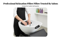 PU Leather Salon Shampoo Bed Headrest Waterproof Hair Washing Pillow Easy to Clean for Barbers, Hairstylists, Barbershop, Beauty Parlor, Spa