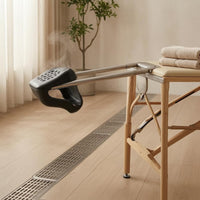 Stainless Steel Salon Shampoo-Bed Frame Padded Shampoo Bed Support Frame Perforated Hair Washing Headrest Black