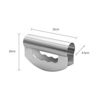 Easy to Clean Vegetable Chopper Corrosion-Resistant Hand-Held Kitchen Cutter Brushed Metal Double-Headed Cutter Compact for Home Cooks, Busy Professionals, Salad Making, Meal Prep