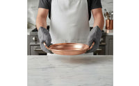 Copper double Handle Pan Hammered Pan with Loop Handles Cookware for Hosts