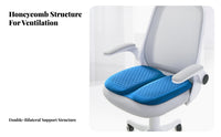 Soft and Bouncy Honeycomb Cooling Cushion Non-Deformable Honeycomb Gel Cushion for Office Workers, People with Back Pain, Car, Home, Stadium