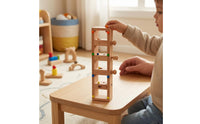 Wooden marble track Toy Tall Rectangular Marble Track Set Problem Solving for Children