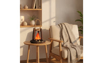 Campfire Lamp with Handle Flickering Decorative Lantern Ambient for Camping