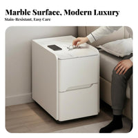 Installationwithout Cost Narrow Storage Cabinet Space-Saving Design Narrow 2-Drawer Cabinet Slim Profile Nightstand Easy to Clean for Apartment Dwellers, Homeowners, Pet Owners, Small Areas, Dorm Room, Hallway