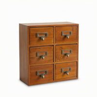 Desktop Organizer with Drawers Rustic Tabletop Chest of Drawers Small Furniture for Students