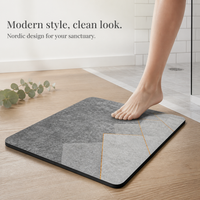 Soft Diatomaceous Earth Absorbent Bath Mat for Bathroom and Entryway