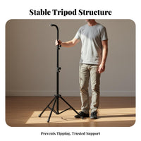 Portable Bar Chimes Stand Easy to Assemble Wind Chime Tripod Stand Anti-Slip Feet Floor Standing Chime Mount for Percussionists, Music Students, Stage Performance, Orchestra, Studio Recording, Rehearsal