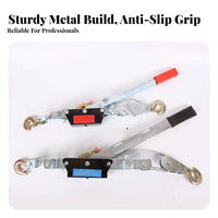 Heavy Duty Wire Rope Tightener Industrial Grade Double Hook Cable Puller Safety Latch Hooks for Mechanics, Farmers, Warehouse, Garage, Farm
