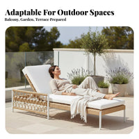 4 Pieces Weather-Resistant 4-Piece Rope Weave Seating Modern design aesthetic Outdoor Furniture sturdy Frame Patio Conversation Set Thick cushy paddings for Interior Designers, Garden lovers, Balcony, Sunroom, Backyard, Porch