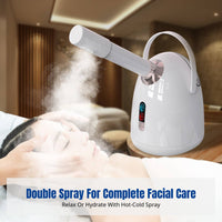 Nano Facial Hydration Device, Hot & Cold Dual Spray, 360° Rotating Head, Deep Moisture, Home & Salon