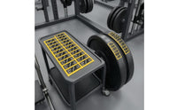 Pounds and Kilograms Weight Stack Label Sheet Two-Column Layout Weight Label Sticker Sheet Yellow Border for Gym