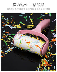 粘毛器手撕式滚筒毡滚刷粘毛沾毛器衣服除毛毛可撕式衣物粘毛纸卷 【3卷纸+1个加厚手柄】180斯