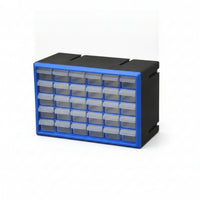 Transparent Drawers Modular Drawer Storage System High Visibility 30-Drawer Parts Cabinet