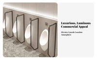 Urinal Privacy Screen Fluted Glass Panel Urinal Privacy Screen Minimalist Design Long-Lasting for Property Managers, Architects