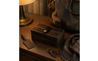 Flip-Top Lid Leather Watch Box Retro Design Personal Storage