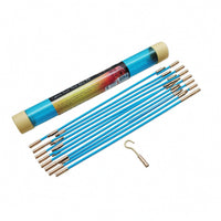 Running Electrical Wire Cable Pulling Wire Snake Tape Kit Rigid Wire Snake Tape Kit with Attachments Cable Running Rods Portable