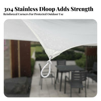 Waterproof Rectangular Sun Sail Anti-Rust Dloops Rectangular Shade Sail Reinforced Edges Sunshade sun's Rays Block for Gardeners, Homeowners, Families, Garden, Camping, Backyard, Pool Area