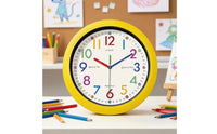 Educational Analog Learning Wall Clock Color-Coded Analog Learning Wall Clock Child-Friendly for Playroom