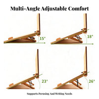 Foldable Design Adjustable Book Easel Doubletier Adjustable Document Easel Erportablenomic viewing Stand multipurpose Use for Students, educators, Studying, School, Home, Library