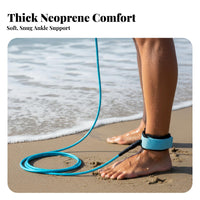 Surf Leash High Strength Surfboard Ankle Leash Sturdy and Hard-Wearing Surfing Rope for Surfers, Paddleboarders, Beach, Sea