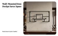 Space Saving Wall Mounted Wine Rack Heavy Duty Modern Iron Bar Shelf Easy Assembly Metal Wine and Glass Rack Large Capacity for Homeowners, Adults, Restaurant, Dining Room, Kitchen