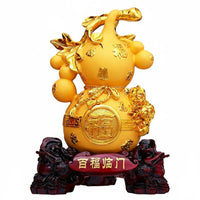 Feng Shui Hulu Statue Housewarming Gift Chinese Feng Shui Gourd Prosperity Gourd Figurine House Decoration for Living Room, Home